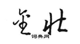 骆恒光金壮草书个性签名怎么写
