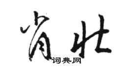 骆恒光肖壮草书个性签名怎么写