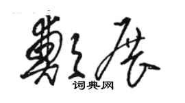 骆恒光郑展草书个性签名怎么写
