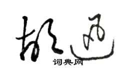 骆恒光胡迅草书个性签名怎么写