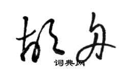 骆恒光胡舟草书个性签名怎么写