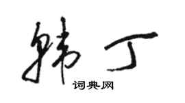 骆恒光韩丁草书个性签名怎么写