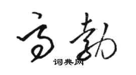 骆恒光高勃草书个性签名怎么写