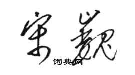 骆恒光宋巍草书个性签名怎么写