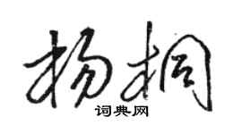 骆恒光杨桐草书个性签名怎么写
