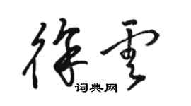 骆恒光徐云草书个性签名怎么写