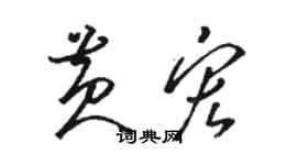 骆恒光黄宏草书个性签名怎么写