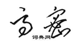 骆恒光高密草书个性签名怎么写