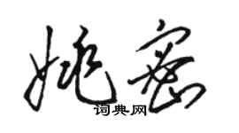 骆恒光姚密草书个性签名怎么写