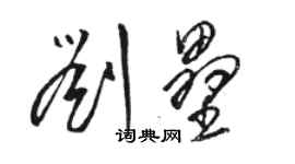 骆恒光刘垒草书个性签名怎么写