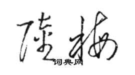 骆恒光陆梅草书个性签名怎么写