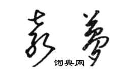 骆恒光袁梦草书个性签名怎么写