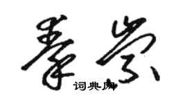 骆恒光秦崇草书个性签名怎么写