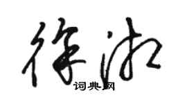骆恒光徐湘草书个性签名怎么写