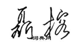 骆恒光聂榕草书个性签名怎么写