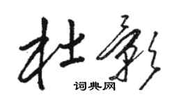 骆恒光杜影草书个性签名怎么写