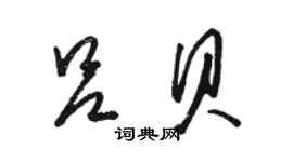 骆恒光吕贝草书个性签名怎么写
