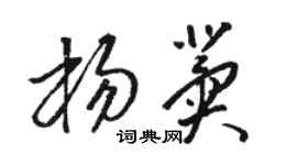 骆恒光杨冀草书个性签名怎么写