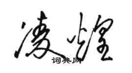 骆恒光凌煌草书个性签名怎么写