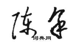 骆恒光陈余草书个性签名怎么写