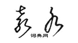 骆恒光袁水草书个性签名怎么写