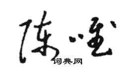 骆恒光陈唯草书个性签名怎么写