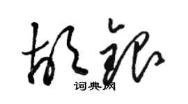 骆恒光胡银草书个性签名怎么写