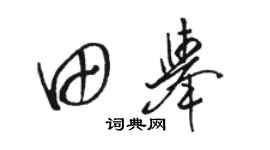 骆恒光田举草书个性签名怎么写