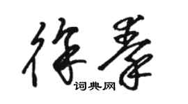 骆恒光徐秦草书个性签名怎么写