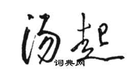 骆恒光汤起草书个性签名怎么写