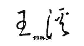 骆恒光王溪草书个性签名怎么写