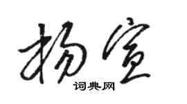 骆恒光杨宣草书个性签名怎么写