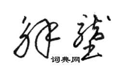 骆恒光解垄草书个性签名怎么写