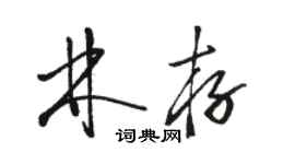 骆恒光林存草书个性签名怎么写
