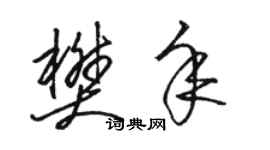 骆恒光樊年草书个性签名怎么写