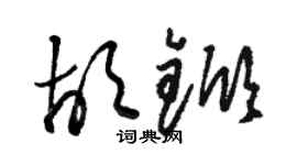 骆恒光胡锨草书个性签名怎么写