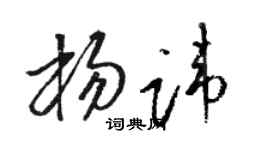 骆恒光杨讳草书个性签名怎么写