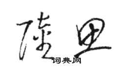 骆恒光陆思草书个性签名怎么写
