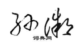 骆恒光孙微草书个性签名怎么写