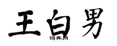 翁闿运王白男楷书个性签名怎么写