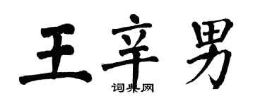 翁闿运王辛男楷书个性签名怎么写