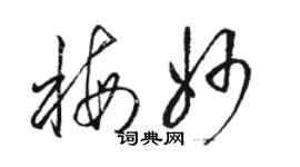 骆恒光梅妙草书个性签名怎么写
