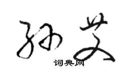 骆恒光孙艾草书个性签名怎么写