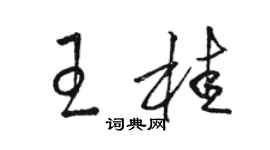 骆恒光王桂草书个性签名怎么写