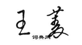 骆恒光王菱草书个性签名怎么写