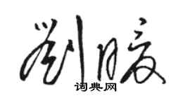 骆恒光刘暖草书个性签名怎么写