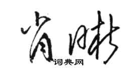 骆恒光肖晰草书个性签名怎么写