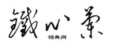 骆恒光铁心兰草书个性签名怎么写