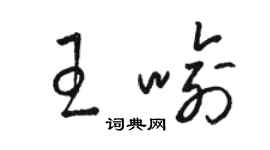 骆恒光王喻草书个性签名怎么写