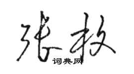 骆恒光张枚草书个性签名怎么写